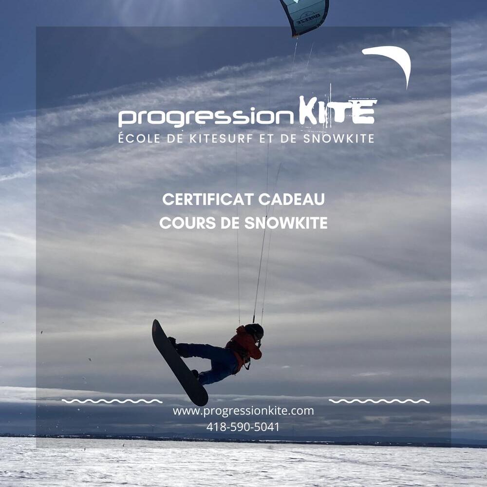 Certificat cadeau forfait snowkite 6h privé image